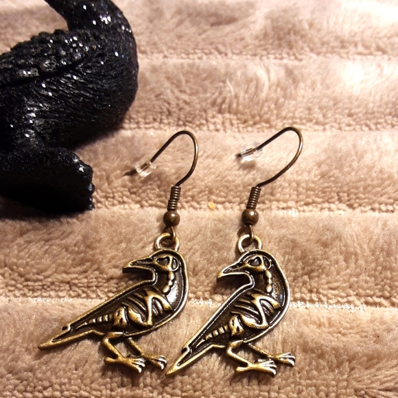 Hand Crafted Jewelry - Handmade Raven / Crow Skeleton Bronze
